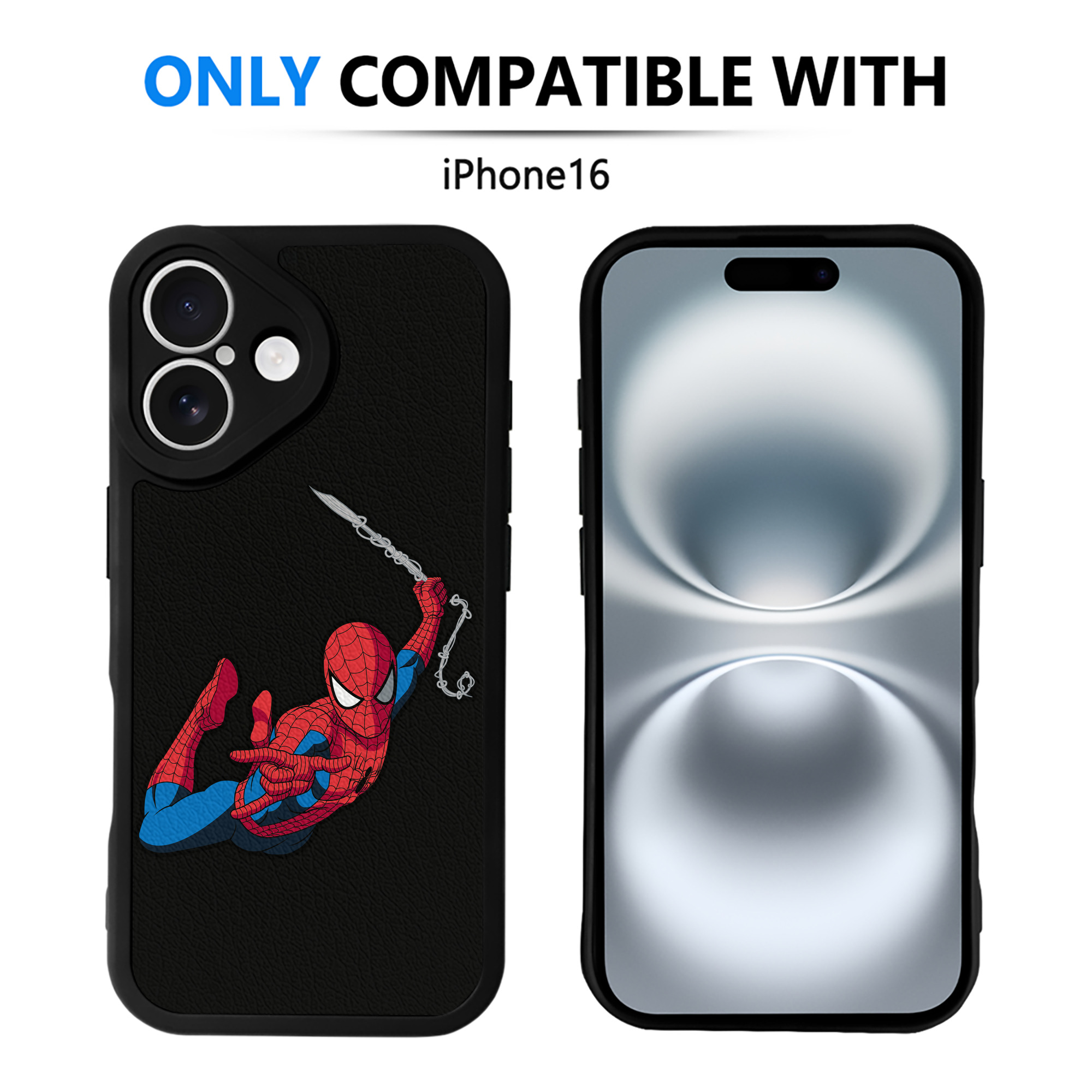 （画像用） アベンジャーズ The Avengers 【iPhone 16シリーズ対応】シリコンスマホケース（レザー調） 材質：シリコン